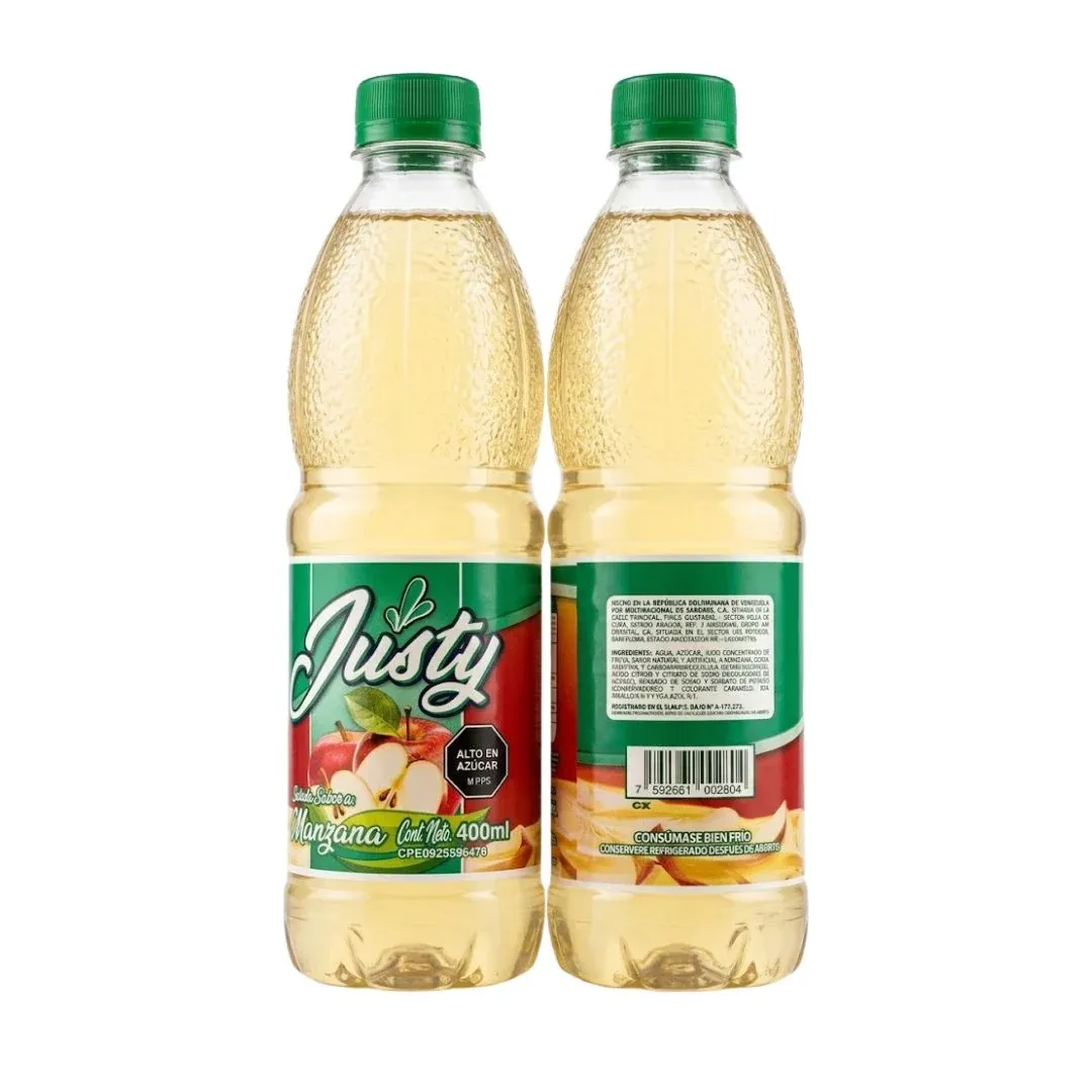 JUGO JUSTY 400ML MANZANA